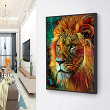Load image into Gallery viewer, LONELY LION . DIAMOND ART by MishL