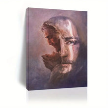 Load image into Gallery viewer, TWO FACES OF CHRIST . CANVAS ART by MishL