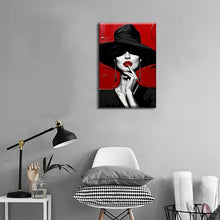 Load image into Gallery viewer, MYSTERIOUS LADY . CANVAS ART by MishL
