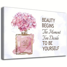 Load image into Gallery viewer, BEAUTY BEGINS THE MOMENT YOU DECIDE TO BE YOURSELF . CANVAS ART by MishL