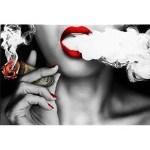Load image into Gallery viewer, SEXY CIGAR SMOKE . DIAMOND ART by MishL