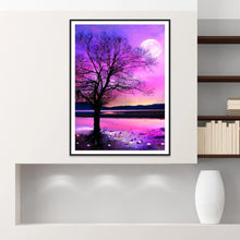 Load image into Gallery viewer, PURPLE SUNRISE . DIAMOND ART by MishL