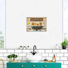 Load image into Gallery viewer, SPLISH SPLASH WE WERE TAKING A BATH . CANVAS ART by MishL