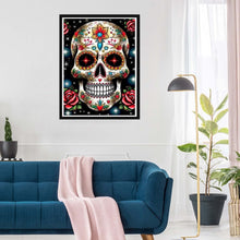 Load image into Gallery viewer, FLORAL SKULL DIAMOND ART by MishL