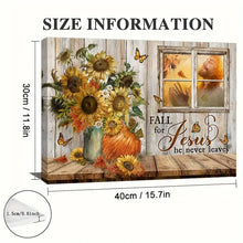 Load image into Gallery viewer, FALL FOR JESUS HE NEVER LEAVES . CANVAS ART by MishL