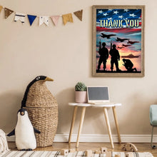 Load image into Gallery viewer, THANK YOU FOR YOUR SERVICE . DIAMOND ART by MishL