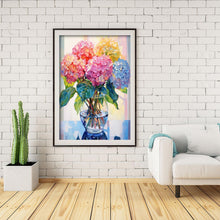 Load image into Gallery viewer, HYDRANGEA'S . DIAMOND ART by MishL