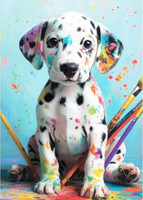 Load image into Gallery viewer, PAINTED PUPPY . DIAMOND ART by MishL