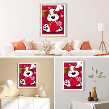 Load image into Gallery viewer, PUPPY LOVE . DIAMOND ART by MishL