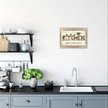 Load image into Gallery viewer, KITCHEN GRATEFUL . THANKFUL . BLESSED . CANVAS ART by MishL