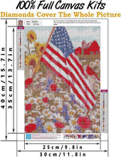 Load image into Gallery viewer, AMERICAN BEAUTY . DIAMOND ART by MishL