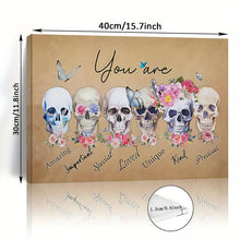 Load image into Gallery viewer, YOU ARE . SKELETON . CANVAS ART by MishL