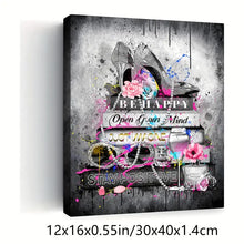 Load image into Gallery viewer, BE HAPPY . CANVAS ART by MishL