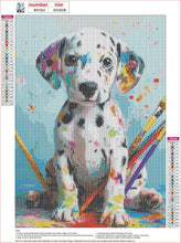 Load image into Gallery viewer, PAINTED PUPPY . DIAMOND ART by MishL