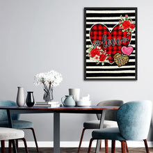 Load image into Gallery viewer, PLAID HEART . DIAMOND ART by MishL