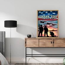 Load image into Gallery viewer, THANK YOU FOR YOUR SERVICE . DIAMOND ART by MishL