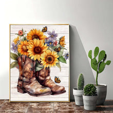 Load image into Gallery viewer, COWGIRL BOOTS . DIAMOND ART by MishL