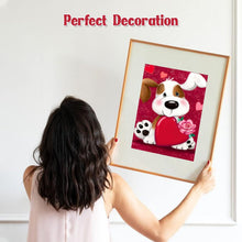 Load image into Gallery viewer, PUPPY LOVE . DIAMOND ART by MishL