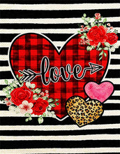 Load image into Gallery viewer, PLAID HEART . DIAMOND ART by MishL