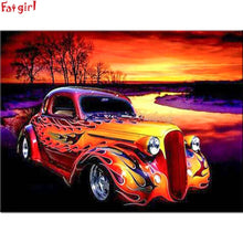 Load image into Gallery viewer, CALIFORNIA SUNSET . DIAMOND ART by MishL