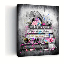 Load image into Gallery viewer, BE HAPPY . CANVAS ART by MishL