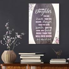 Load image into Gallery viewer, TO OUR BEAUTIFUL DAUGHTER . CANVAS ART by MishL