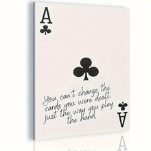 Load image into Gallery viewer, ACE OF CLUBS . CANVAS ART by MishL