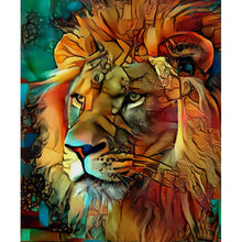 Load image into Gallery viewer, LONELY LION . DIAMOND ART by MishL