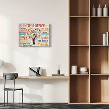 Load image into Gallery viewer, IN THIS OFFICE WE ARE HELPFUL . CANVAS WALL ART
