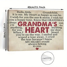 Load image into Gallery viewer, GRANDMA&#39;S HEART . CANVAS WALL ART
