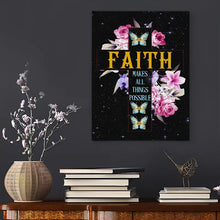 Load image into Gallery viewer, FAITH MAKES ALL THINGS POSSIBLE . CANVAS WALL ART
