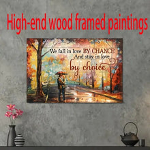 Load image into Gallery viewer, WE FALL IN LOVE BY CHANCE . CANVAS WALL ART
