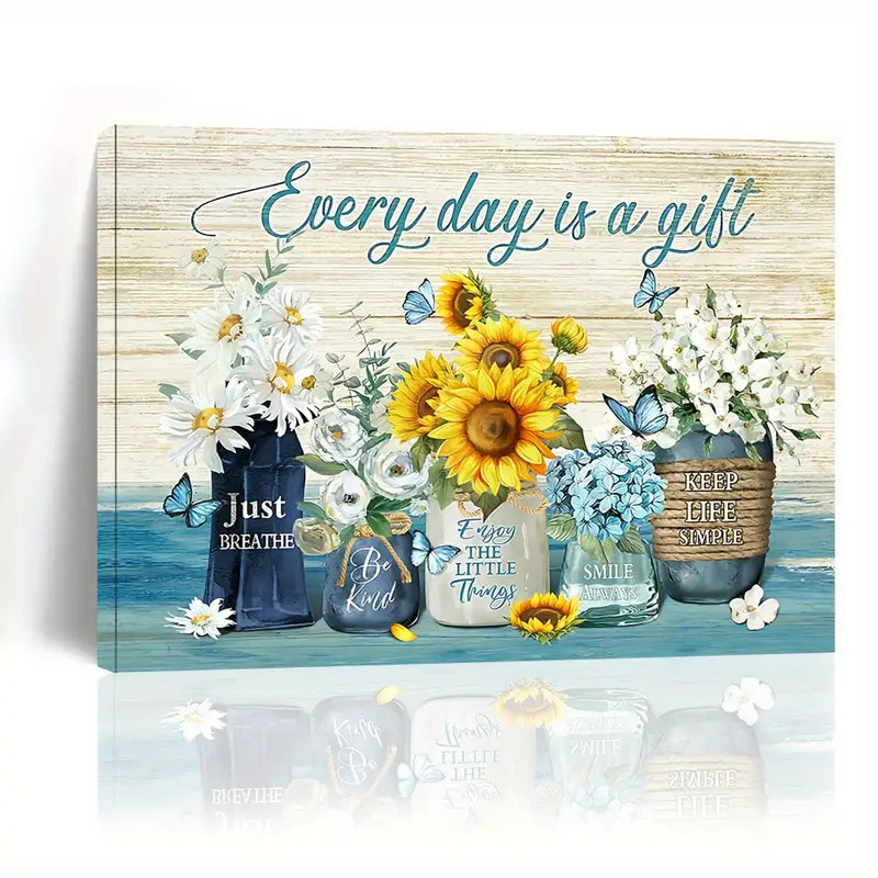 EVERY DAY IS A GIFT . CANVAS WALL ART