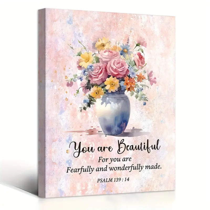 YOU ARE BEAUTIFUL . CANVAS WALL ART