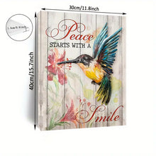 Load image into Gallery viewer, PEACE STARTS WITH A SMILE . CANVAS WALL ART
