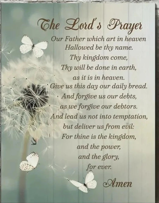 THE LORD'S PRAYER . CANVAS WALL ART