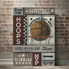 Load image into Gallery viewer, BASKETBALL NOTHING BUT NET . CANVAS WALL ART
