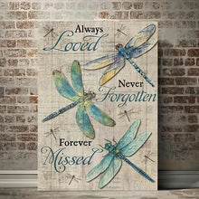 Load image into Gallery viewer, ALWAYS LOVED . NEVER FORGOTTEN . FOREVER MISSED . CANVAS WALL ART
