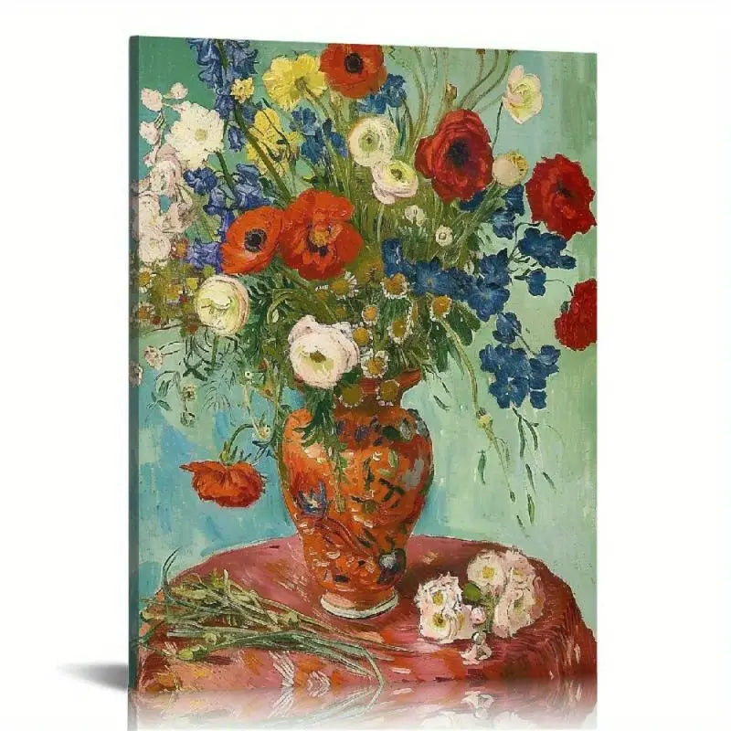 POPPIES & DAISIES . CANVAS WALL ART