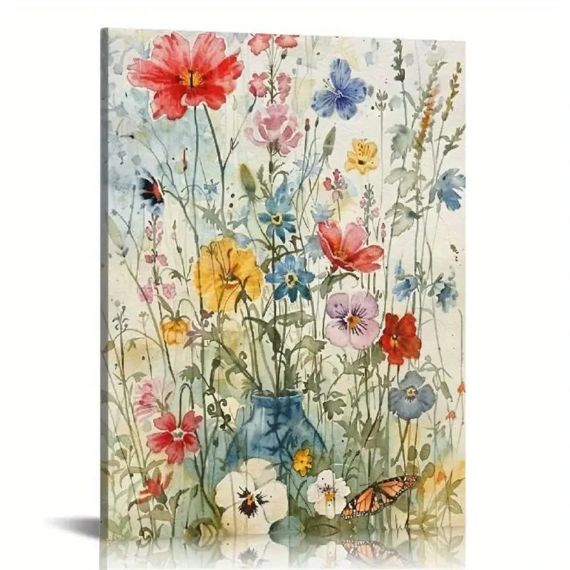 WILDFLOWERS . CANVAS WALL ART