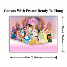 Load image into Gallery viewer, DISNEY PRINCESS COLLECTION . CANVAS WALL ART
