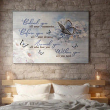 Load image into Gallery viewer, BEHIND YOU . BUTTERFLIES . CANVAS WALL ART
