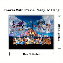 Load image into Gallery viewer, DISNEY MOVIE CHARACTERS . CANVAS WALL ART
