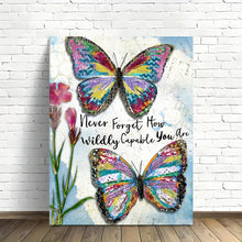 Load image into Gallery viewer, NEVER FORGET HOW WILDLY CAPABLE YOU ARE . CANVAS WALL ART
