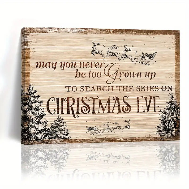 CHRISTMAS EVE . CANVAS WALL ART