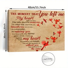 Load image into Gallery viewer, THE MOMENT YOU LEFT ME . CANVAS WALL ART
