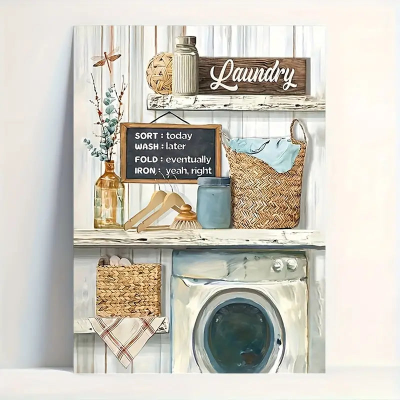 LAUNDRY . CANVAS WALL ART