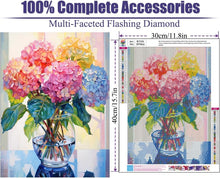 Load image into Gallery viewer, HYDRANGEA'S . DIAMOND ART by MishL
