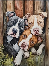Load image into Gallery viewer, THREE PUPS . DIAMOND ART by MishL
