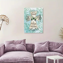 Load image into Gallery viewer, WITH GOD ALL THINGS ARE POSSIBLE . CANVAS WALL ART
